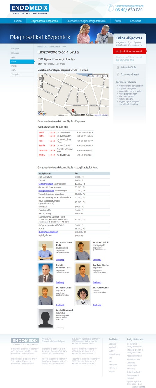 Endomedix - gyulai központ
