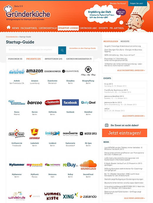 Gründerküche tartalom