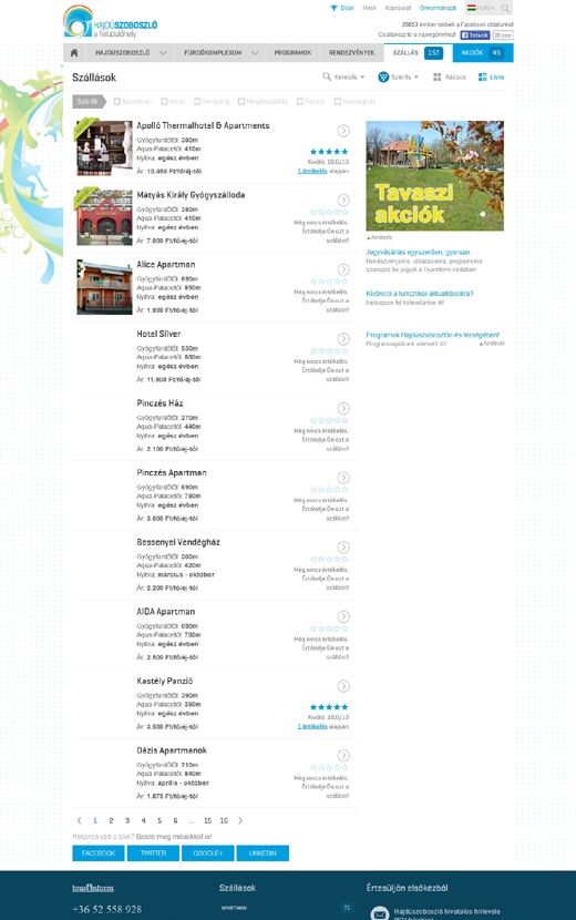Hajdúszoboszló - szállás lista