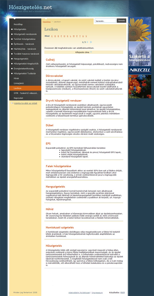 Hőszigeteles.net - lexikon