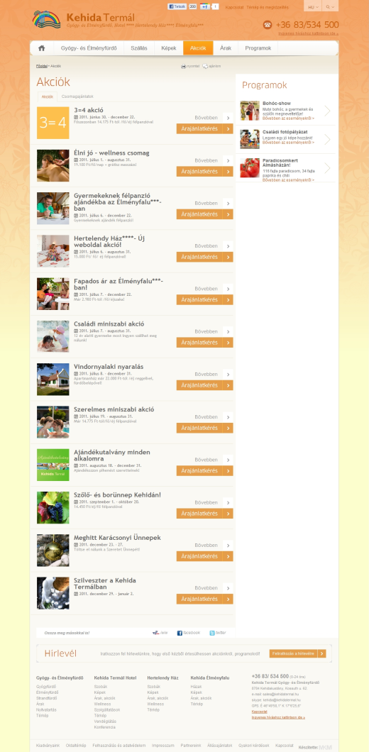 Kehida termál - akciók