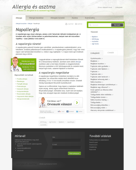 network - tartalmi oldal