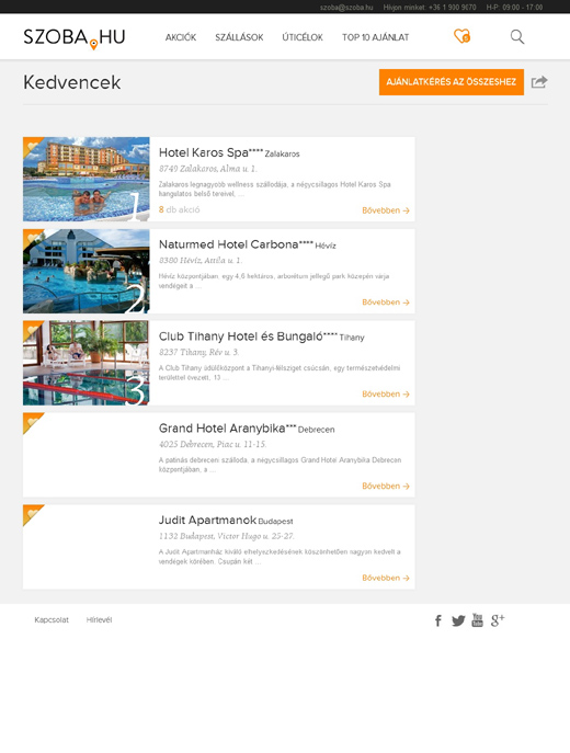 Szoba.hu kedvencek