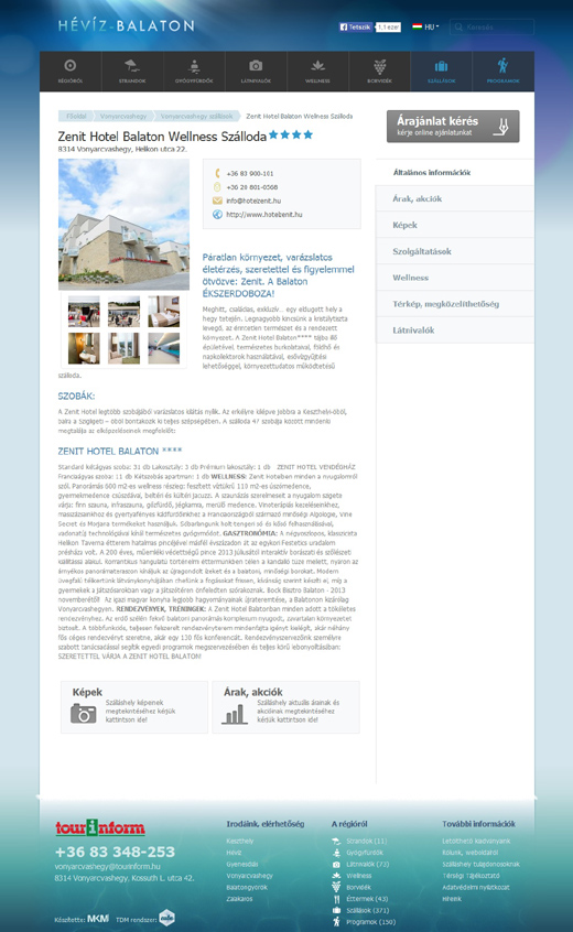 West-Balaton szállás adatlap